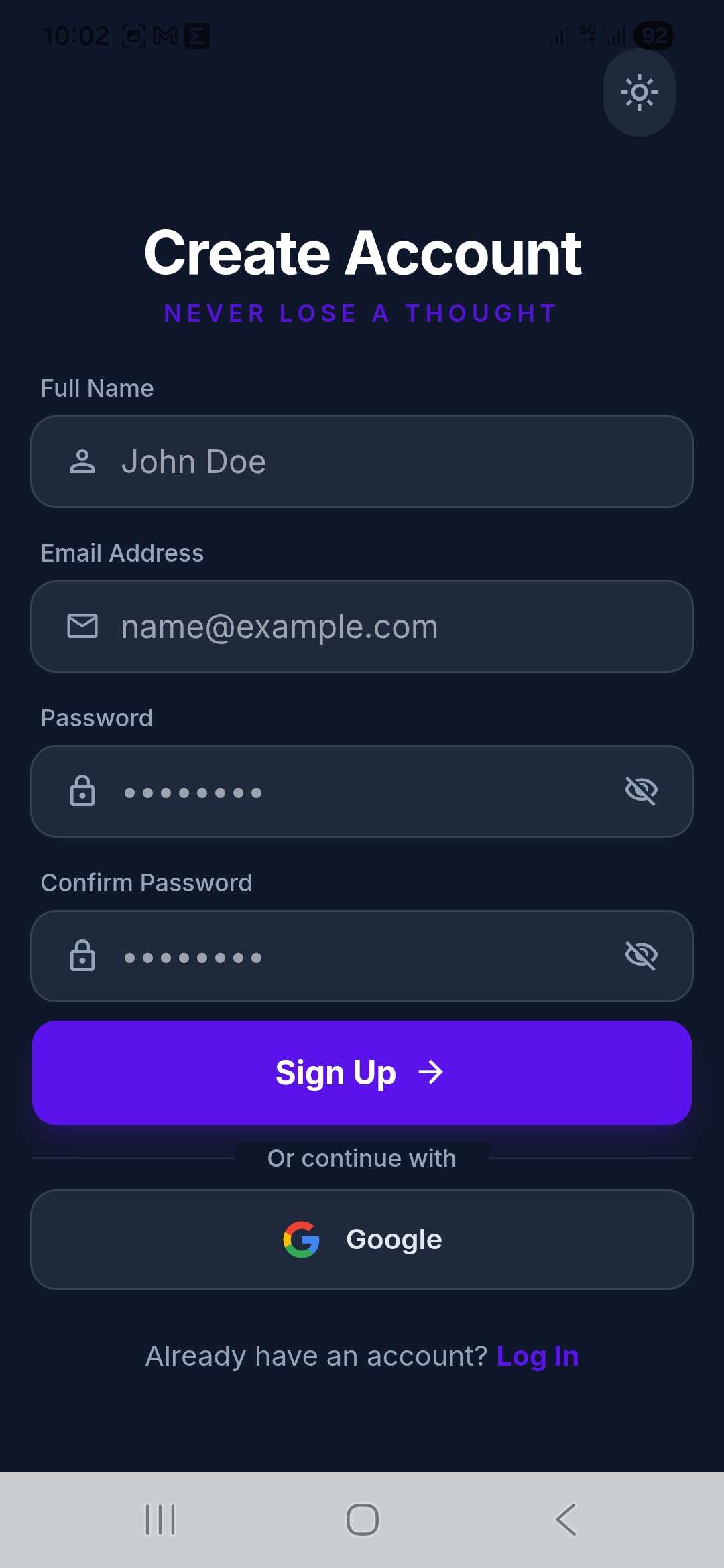 App Interface Screenshot